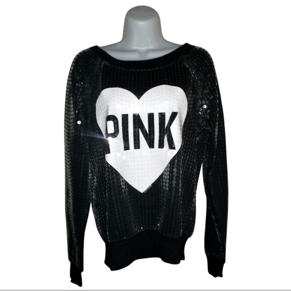 VS PINK fashion show sequin bling crew sweater - Picture 6 of 6